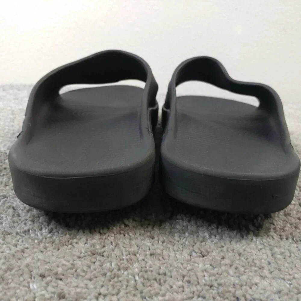 Oofos Ooahh Slides Recovery Sport Sandals Mens 12 Comfort Shoes Black Slip On